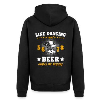 Danse en ligne - Veste à capuche bio Premium Unisexe - noir - Dos - Nico (187cm)