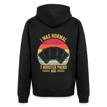 Fun TCG Retro Trading Card Game - Unisex Premium Organic Zip Hoodie - black - Back - Nico (187cm)