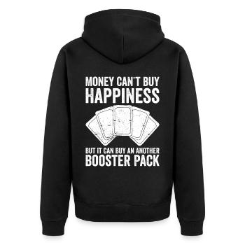 Lustiges Sammelkartenspiel TCG - Unisex Premium Bio Zip Hoodie - Schwarz - Hinten - Nico (187cm)