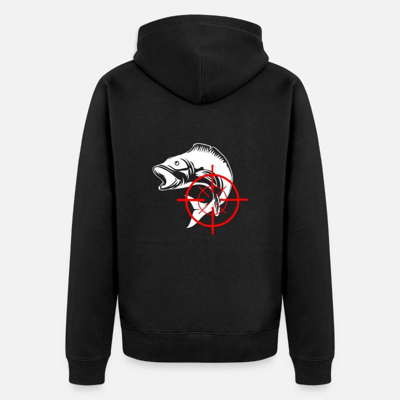 Pêche - Veste à capuche bio Premium Unisexe - noir