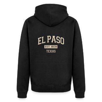 Texas - Veste à capuche bio Premium Unisexe - noir - Dos - Nico (187cm)