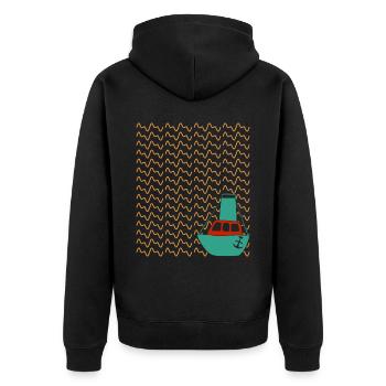 Synthétiseur Boot Synthétiseurs - Veste à capuche bio Premium Unisexe - noir - Dos - Nico (187cm)