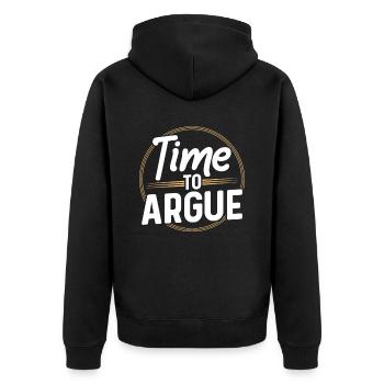 Il est temps d’argumenter les paroles de l’avocat - Veste à capuche bio Premium Unisexe - noir - Dos - Nico (187cm)