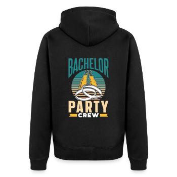 Bachelor Party Team Bachelor - Unisex Premium Organic Zip Hoodie - black - Back - Nico (187cm)