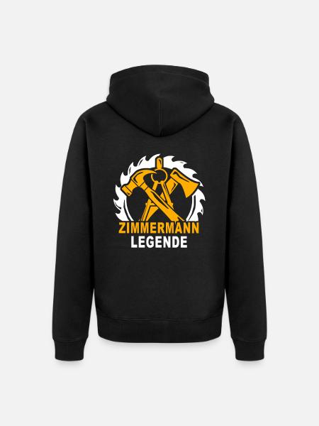 Zimmermann Zimmerer Zimmerleute - Unisex Premium Bio Zip Hoodie - Schwarz