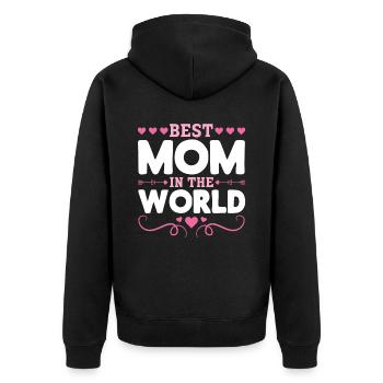 Pour la meilleure maman du monde! Pour la fête des mères - Veste à capuche bio Premium Unisexe - noir - Dos - Nico (187cm)