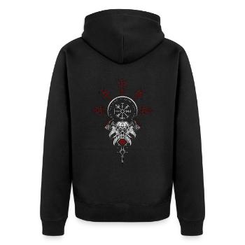 Celtic Vikinger Vegvisir compas Vikings - Veste à capuche bio Premium Unisexe - noir - Dos - Nico (187cm)
