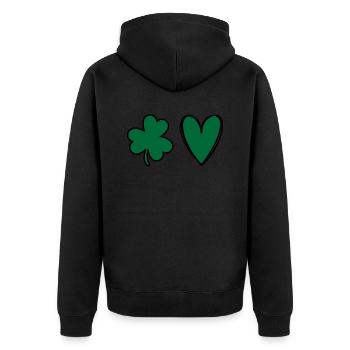 Accessoires de la Saint-Patrick Irlande Shamrock Décoration - Veste à capuche bio Premium Unisexe - noir - Dos - Nico (187cm)