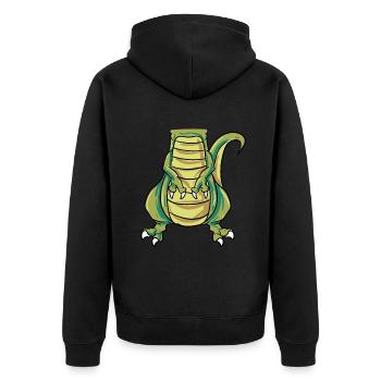 T Rex Costume - Veste à capuche bio Premium Unisexe - noir - Dos - Nico (187cm)