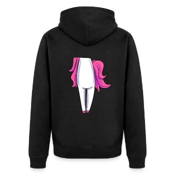 Unicorn Costume - Unisex Premium Organic Zip Hoodie - black - Back - Nico (187cm)