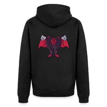 Vampire Costume - Unisex Premium Organic Zip Hoodie - black - Back - Nico (187cm)