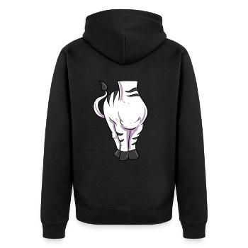 Zebra Costume - Unisex Premium Organic Zip Hoodie - black - Back - Nico (187cm)
