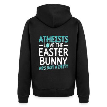 Pâques athée Anti religion anti-Église Athéisme - Veste à capuche bio Premium Unisexe - noir - Dos - Nico (187cm)