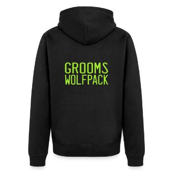 Meute de loups du marié - Veste à capuche bio Premium Unisexe - noir - Dos - Nico (187cm)