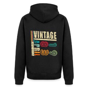 April 1983 vintage retro Geburtstag - Unisex Premium Bio Zip Hoodie - Schwarz - Hinten - Nico (187cm)