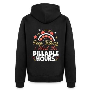 Richter Gerichtssaal Recht Richter Rechtsanwalt Rechtsanwalt - Unisex Premium Bio Zip Hoodie - Schwarz - Hinten - Nico (187cm)