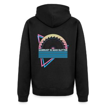 Drôle de charpentier Rétro Menuiserie - Veste à capuche bio Premium Unisexe - noir - Dos - Nico (187cm)