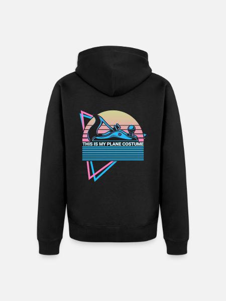 Funny Carpenter Retro Carpentry - Unisex Premium Organic Zip Hoodie - black