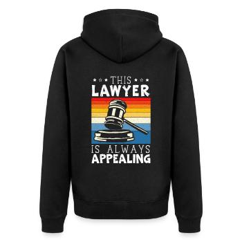 Juge Instance Salle d’audience Droit Justice Avocat Avocat - Veste à capuche bio Premium Unisexe - noir - Dos - Nico (187cm)