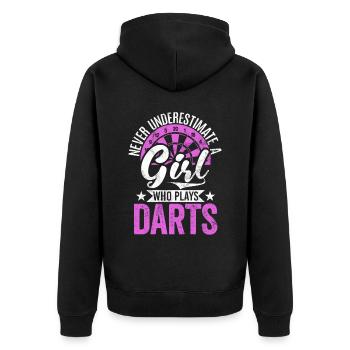 Jeu de fléchettes rétro Dartboard 180 pour les joueurs de fléchettes - Veste à capuche bio Premium Unisexe - noir - Dos - Nico (187cm)