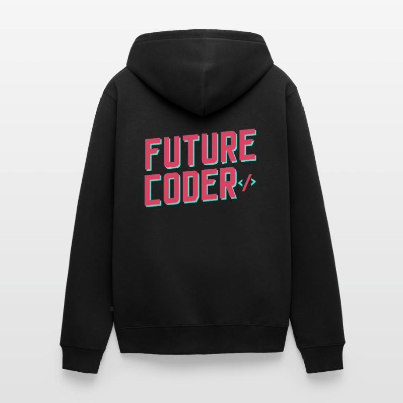 Zukünftiger Coder Coding Code Programmierer Unisex Premium Bio Zip Hoodie