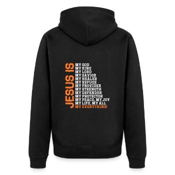 Bible Bible Versets chrétiens Don de Jésus - Veste à capuche bio Premium Unisexe - noir - Dos - Nico (187cm)