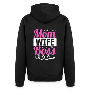 Pour la meilleure maman du monde! Pour la fête des mères - Veste à capuche bio Premium Unisexe - noir - Dos - Nico (187cm)
