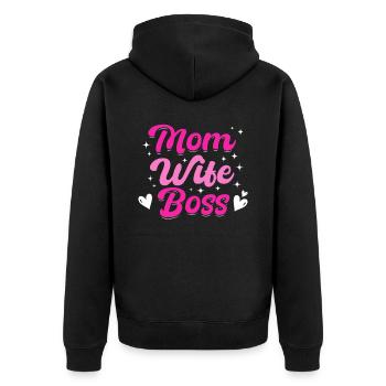 Pour la meilleure maman du monde ! Pour la fête des mères - Veste à capuche bio Premium Unisexe - noir - Dos - Nico (187cm)