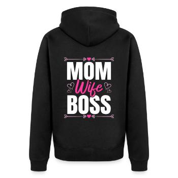 Pour la meilleure maman du monde! Pour la fête des mères - Veste à capuche bio Premium Unisexe - noir - Dos - Nico (187cm)