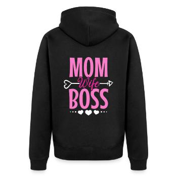 Pour la meilleure maman du monde! Pour la fête des mères - Veste à capuche bio Premium Unisexe - noir - Dos - Nico (187cm)
