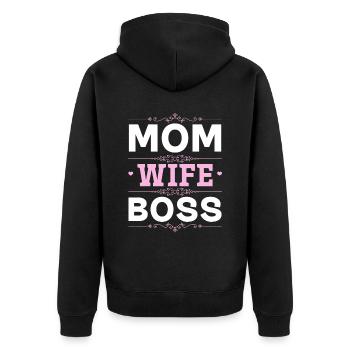 Pour la meilleure maman du monde! Pour la fête des mères - Veste à capuche bio Premium Unisexe - noir - Dos - Nico (187cm)