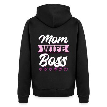 Pour la meilleure maman du monde! Pour la fête des mères - Veste à capuche bio Premium Unisexe - noir - Dos - Nico (187cm)
