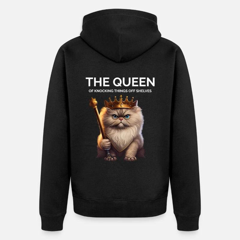 Chat sarcastique - Veste à capuche bio Premium Unisexe - noir