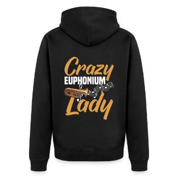Euphonium Euphoniumspieler Blechbläser Euphonist - Unisex Premium Bio Zip Hoodie - Schwarz - Hinten - Nico (187cm)