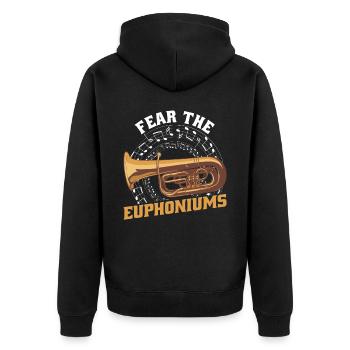Euphonium Euphonium Joueur Euphoniste Cuivres Euphoniste Euphoniste - Veste à capuche bio Premium Unisexe - noir - Dos - Nico (187cm)