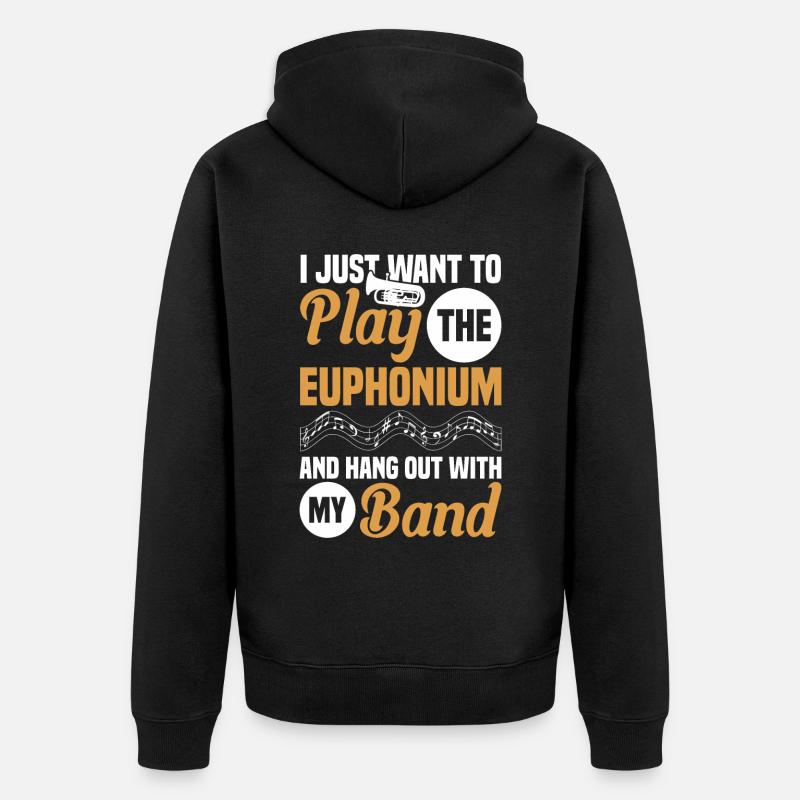 Euphonium Euphoniumspieler Blechbläser Euphonist - Unisex Premium Bio Zip Hoodie - Schwarz