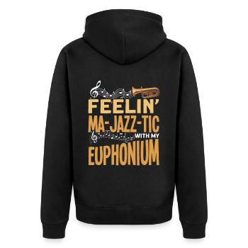Euphonium Euphonium Joueur Euphoniste Cuivres Euphoniste Euphoniste - Veste à capuche bio Premium Unisexe - noir - Dos - Nico (187cm)