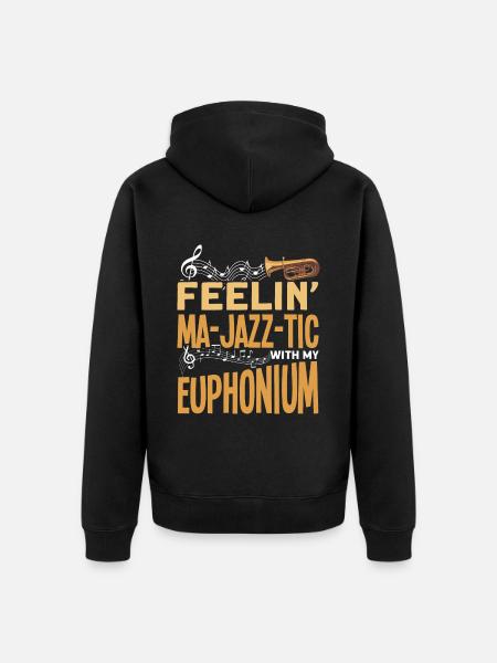 Euphonium Euphoniumspieler Blechbläser Euphonist - Unisex Premium Bio Zip Hoodie - Schwarz
