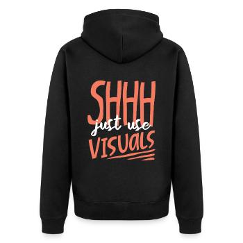 Special Needs Education, Special Education - Unisex Premium Organic Zip Hoodie - black - Back - Nico (187cm)