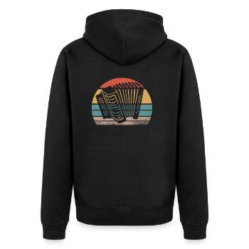 Accordion Styrian harmonica accordion player - Unisex Premium Organic Zip Hoodie - black - Back - Nico (187cm)