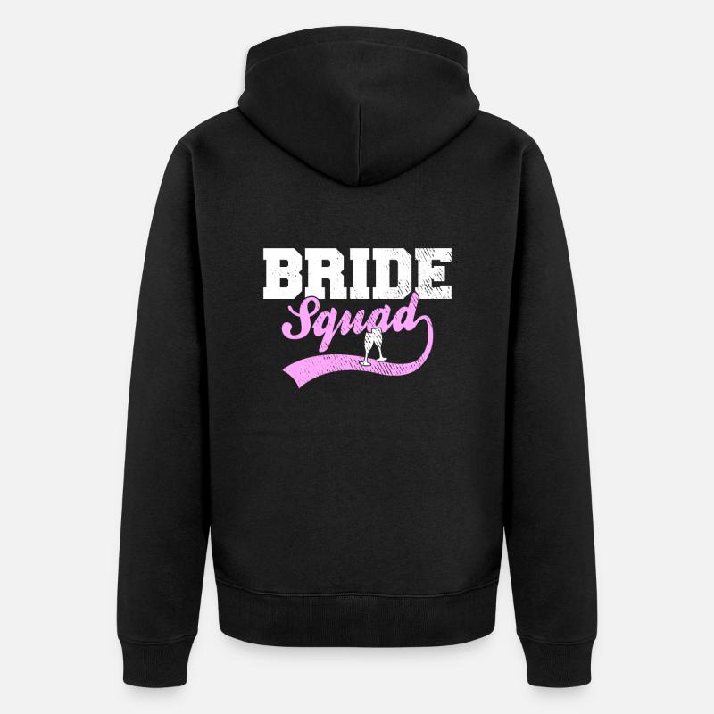 Bride Squad - Unisex Premium Bio Zip Hoodie - Schwarz