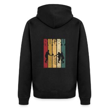 Rugby Club Rugbyteam Football Sport Cadeau - Veste à capuche bio Premium Unisexe - noir - Dos - Nico (187cm)