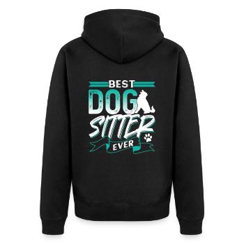 Meilleur gardien de chien jamais assis de chien - Veste à capuche bio Premium Unisexe - noir - Dos - Nico (187cm)