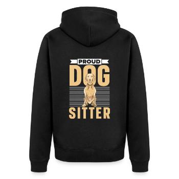 Proud Dog Sitter Dog Sitting Dog Sitting - Veste à capuche bio Premium Unisexe - noir - Dos - Nico (187cm)
