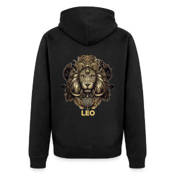 Horoscope du Lion Astrologie du Lion Horoscope du signe - Veste à capuche bio Premium Unisexe - noir - Dos - Nico (187cm)