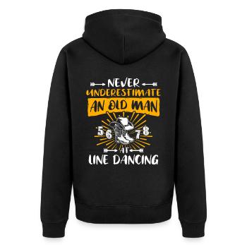 Sous-estimer Line Dance Man - Veste à capuche bio Premium Unisexe - noir - Dos - Nico (187cm)