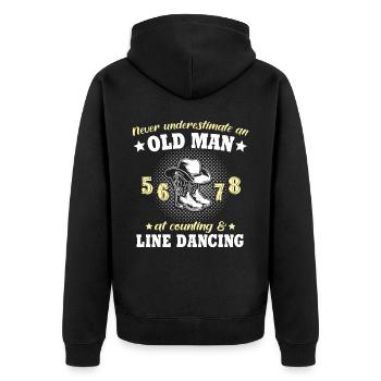 Homme de danse en ligne sous-estimé - Veste à capuche bio Premium Unisexe - noir - Dos - Nico (187cm)