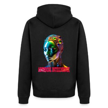 Intelligence artificielle AI,Art Cyborg Robot - Veste à capuche bio Premium Unisexe - noir - Dos - Nico (187cm)