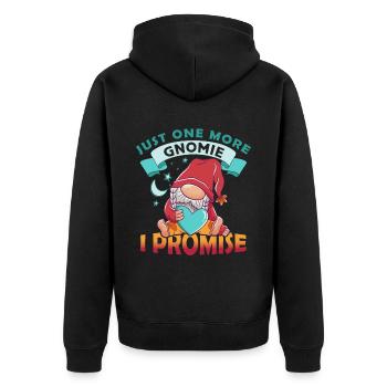 Garden Gnome Garden - Unisex Premium Organic Zip Hoodie - black - Back - Nico (187cm)