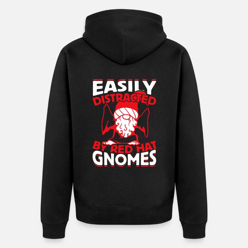 Jardin Gnome Jardin - Veste à capuche bio Premium Unisexe - noir